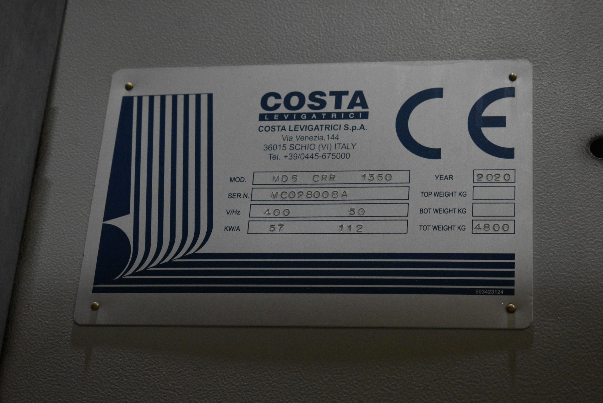 Costa MD6 CRR 1350 DEBURRER, serial no. MC028008A, - Image 16 of 17
