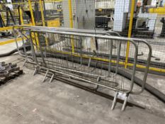 Five Galvanised Steel Safety Barriers, each approx. 2.1m longPlease read the following important