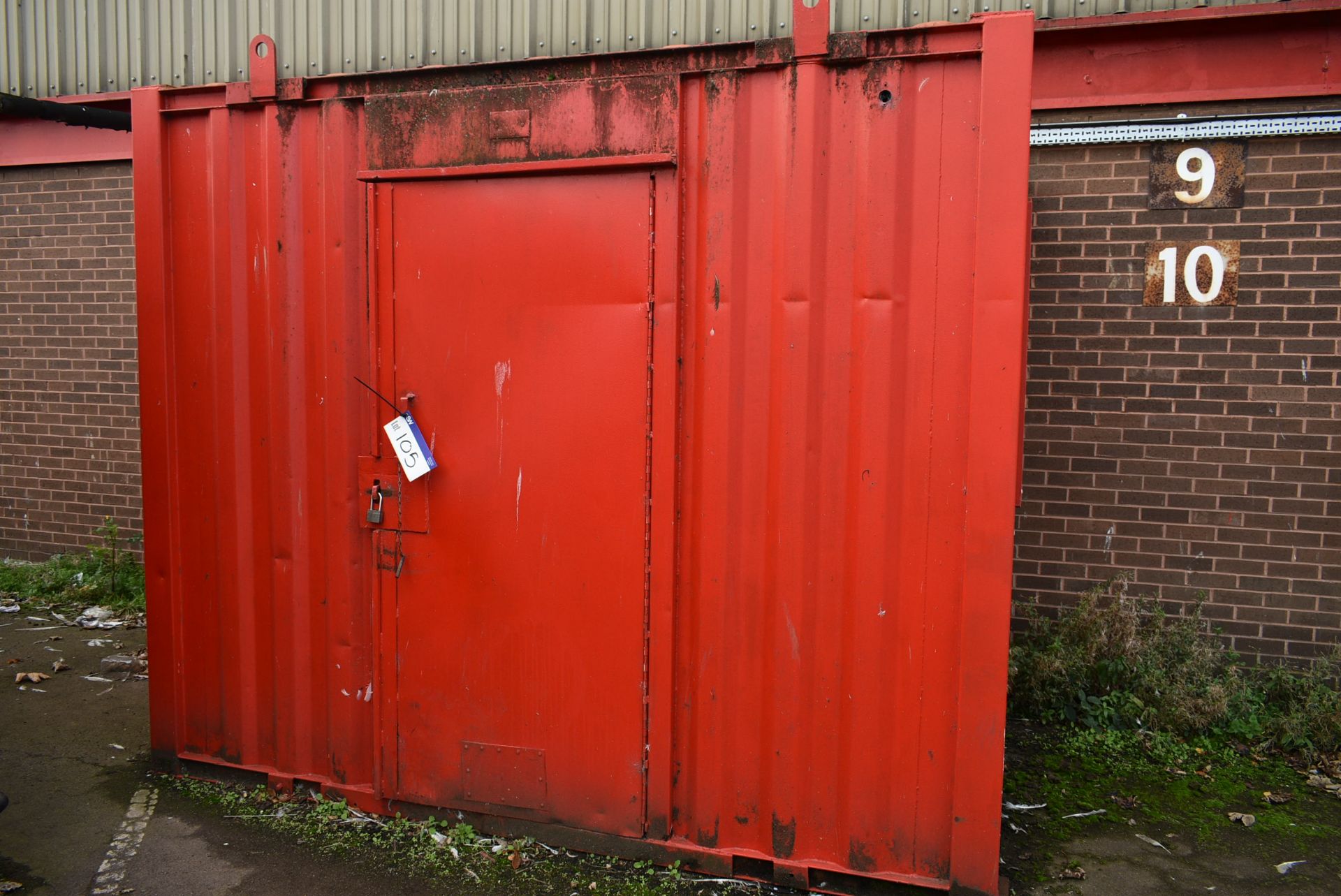 Steel Site Cabin , approx. 3m x 2.45m x 2.5m high