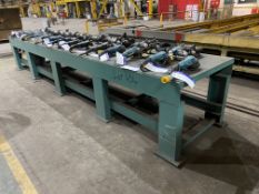 Steel Workbench, approx. 5m x 1m (excluding contents)Please read the following important