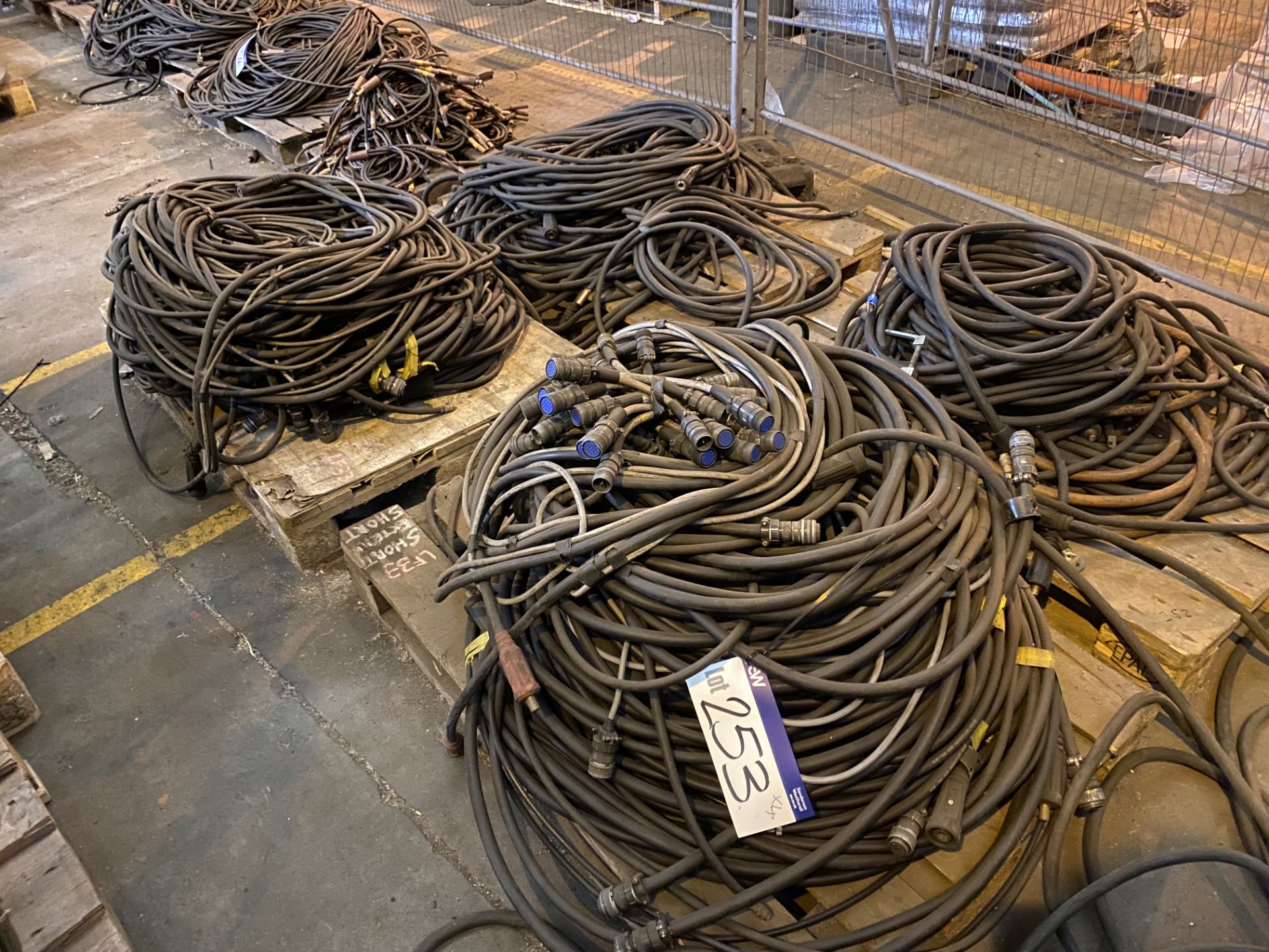 Welding Cables, as set out on four pallets