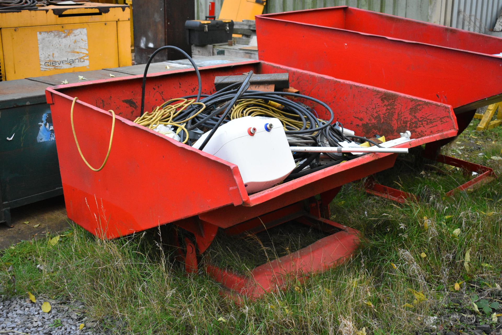 Steel Fork Lift Truck Tipping Skip, with contents - Image 2 of 3