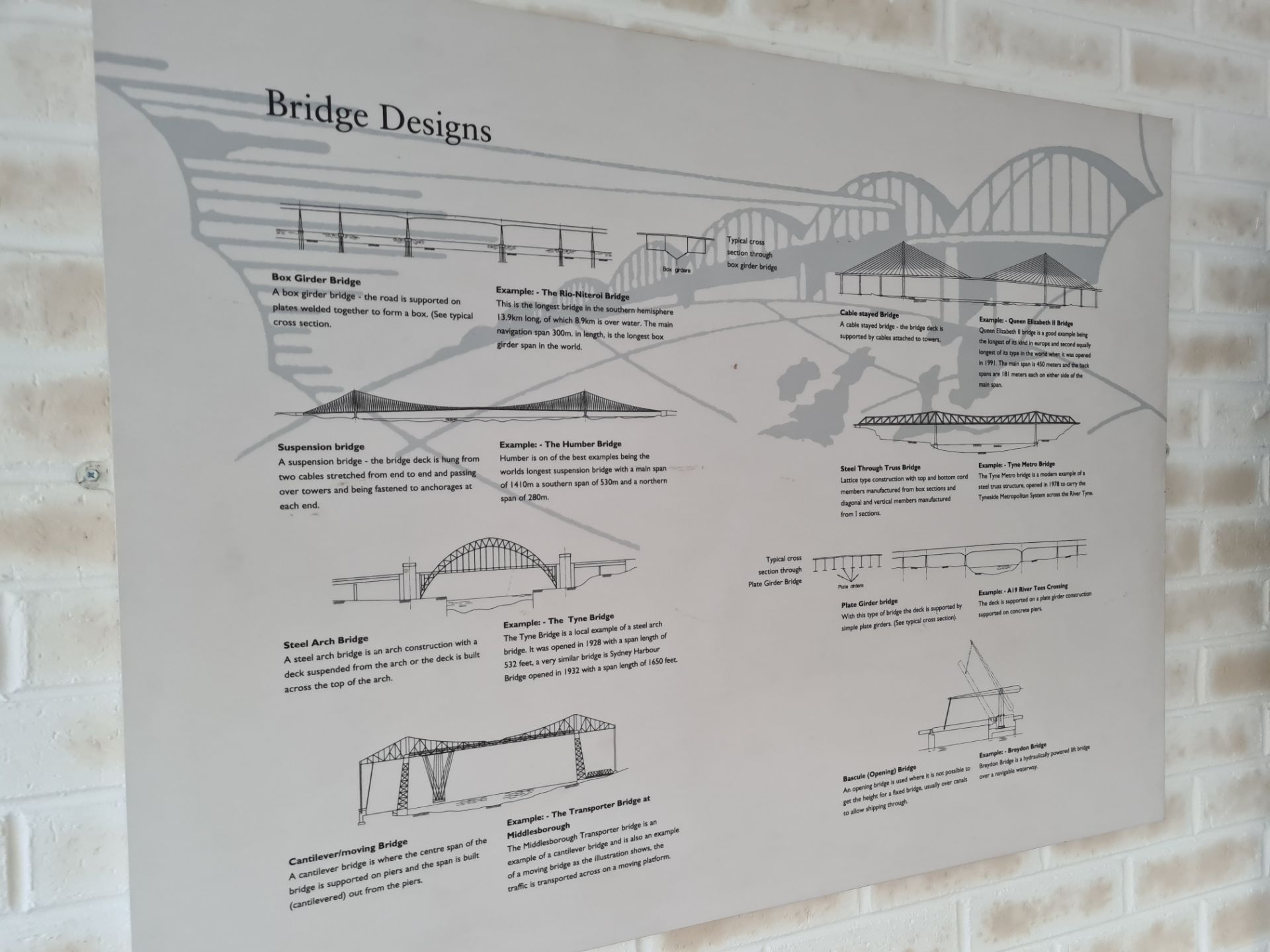 Seven Display Panels Showing a Pictural History of Bridge Building from DarlingtonPlease read the - Image 7 of 7