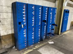 Eight Multi-Door Personnel Lockers (no key), with double door steel cabinetPlease read the following