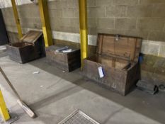 Five Timber Chests, as set out against wallPlease read the following important notes:- ***Overseas