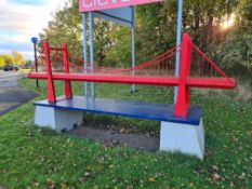 Steel Structure of the Cleveland Bridge Logo, Approx. 4.5m x 1.5mPlease read the following important