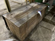 Six Timber Chests, as set out in wire mesh cagePlease read the following important notes:- ***