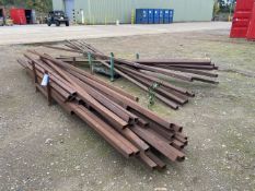 Quantity of Steel Box Section, up to approx. 5.6m long, with two steel stillagesPlease read the