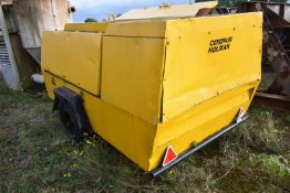 Compair Holman Single Axle Trailer Mounted Air Compressor, with fitted Caterpillar enginePlease read