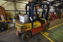 Nissan 30 3000kg cap. Diesel Fork Lift Truck, year of manufacture 1998, 15493 hours (at time of