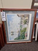 Limited Edition Framed Watercolour of Crossing the Tamar, signed G P Hillier, 51/600Please read