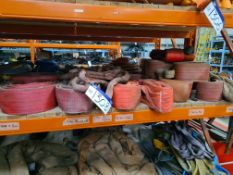 Quantity of Round Sling & Web Sling, SWL 5 ton, various lengths, as set out on one shelf of
