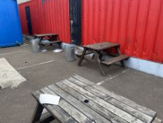 Four Timber Picnic Benches, approx. 1.05m widePlease read the following important notes:- ***
