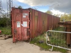 40ft Steel Shipping Container, with contents including ratchet straps and furniturePlease read the