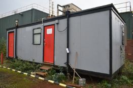 Portable Jack Leg Office Building, approx. 8m x 3m x 3m highPlease read the following important