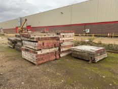 Quantity of Timber Mats, as set out in 20 stacks, each length approx. 1.5m longPlease read the