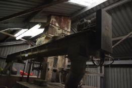 Approx. 250mm dia. Screw Conveyor, approx. 5.3m long, with geared electric motor drive, two
