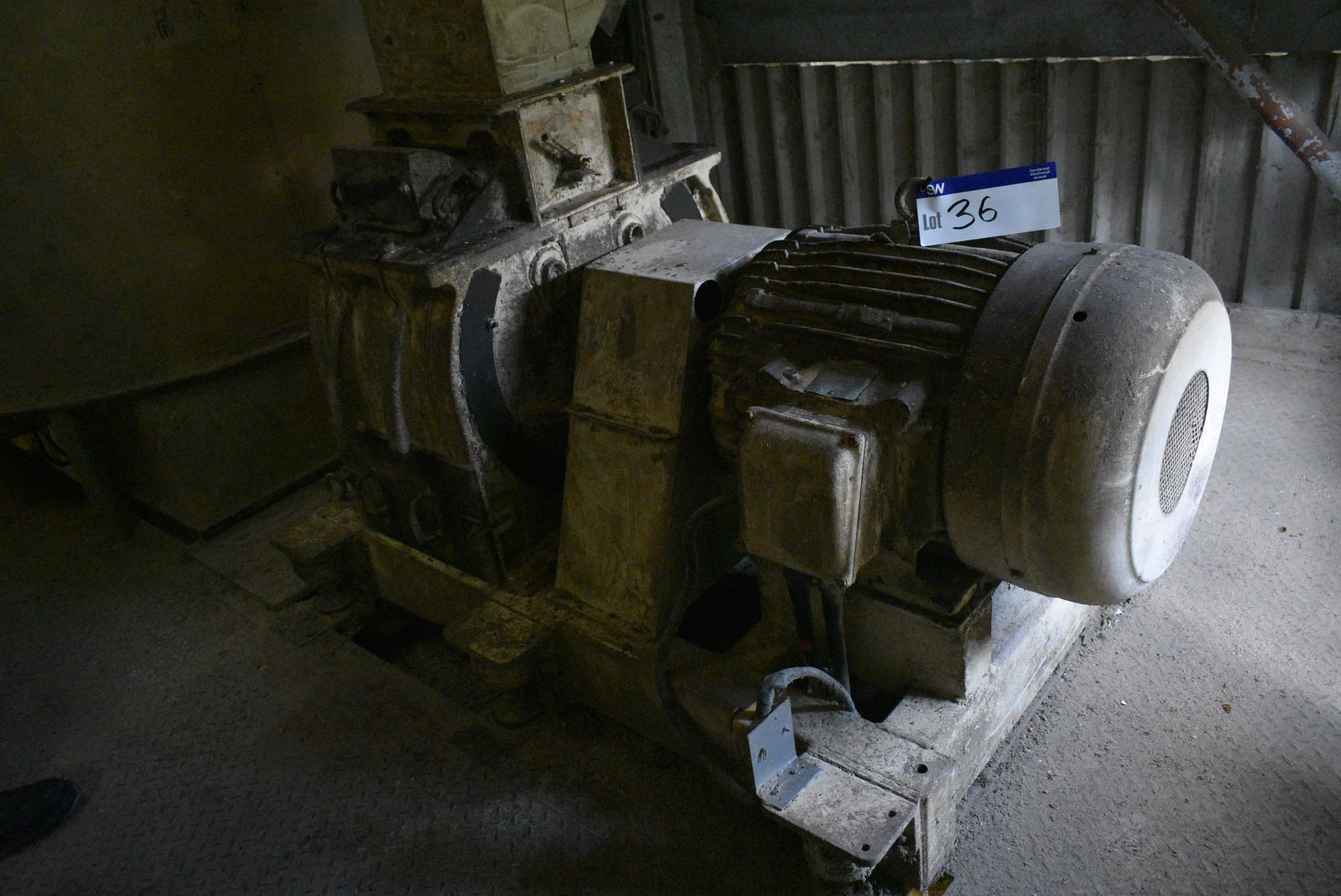 Christy and Norris X15 REVERSIBLE HAMMER MILL, fitted electric motor (understood to be frame D250S), - Image 3 of 9