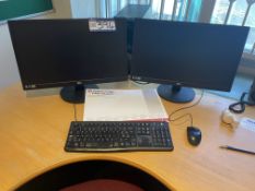 Two Asus Personal Computer (hard disk formatted), with two AOC flat screen monitors, keyboard and
