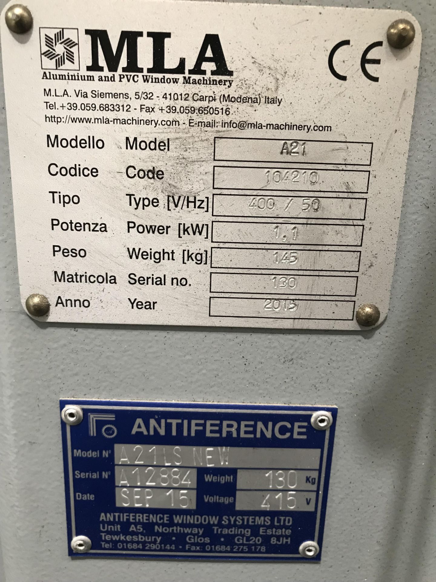 MLA A21LS Type 400/50 Copy Router, machine no. 130, year of manufacture 2015Please read the - Image 3 of 3