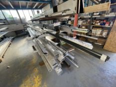 Steel Framed Double Sided Stock Rack, approx. 4.7m long (contents excluded)Please read the following