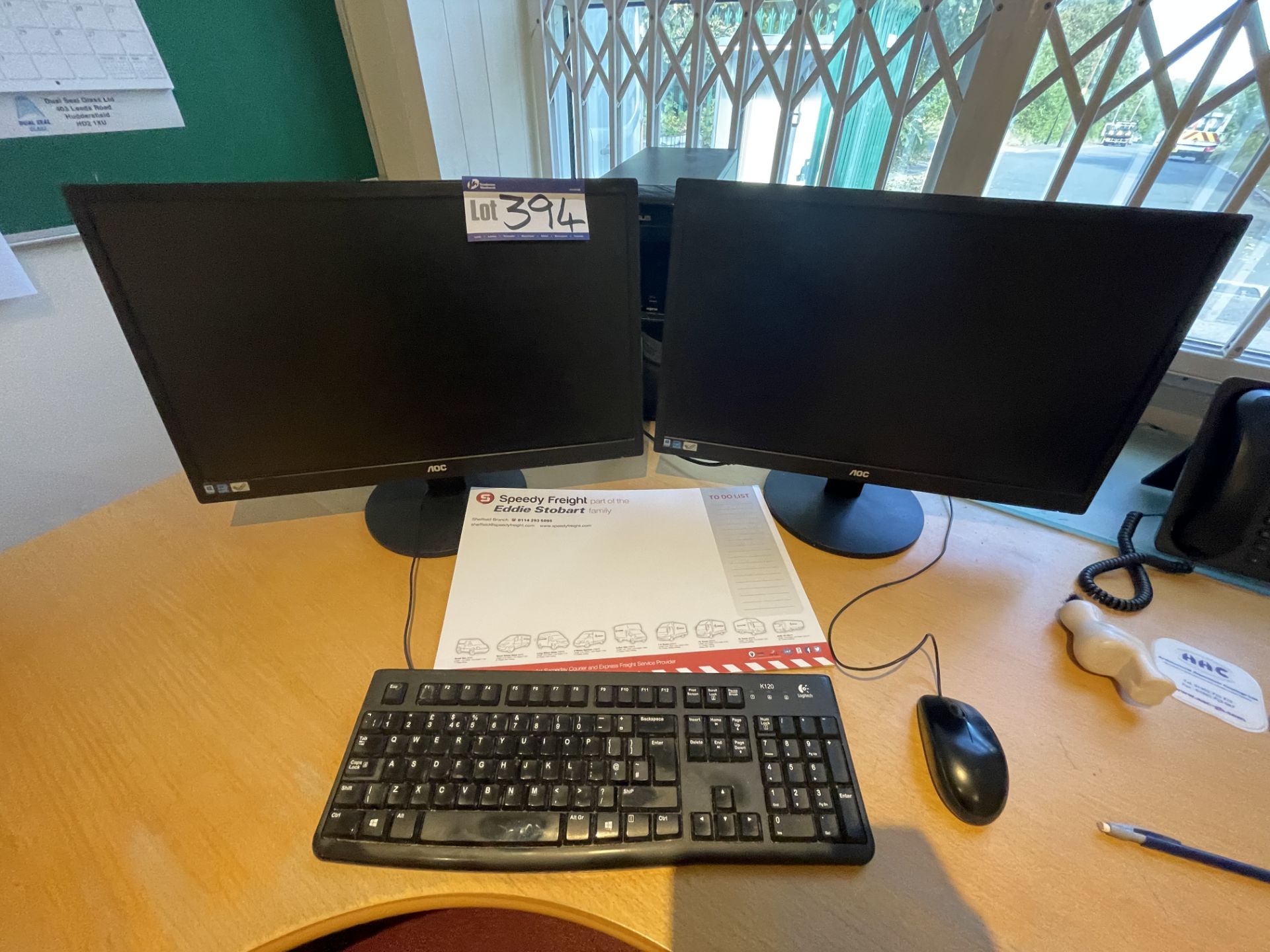 Two Asus Personal Computer (hard disk formatted), with two AOC flat screen monitors, keyboard and - Image 2 of 2