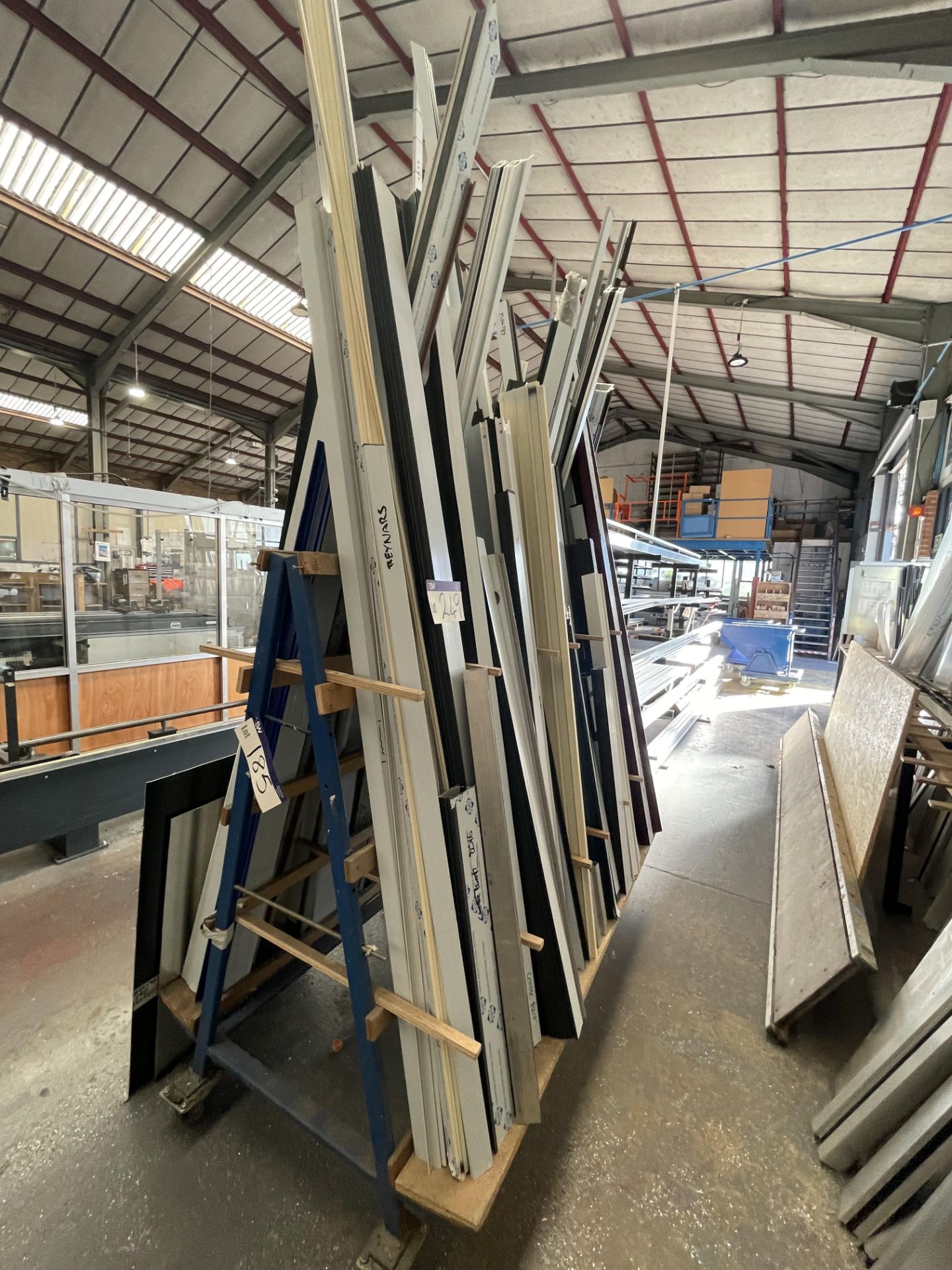 Assorted Lengths of Aluminium Glazing Profile, as set out on A-frame rack (rack excluded)Please read - Image 2 of 3