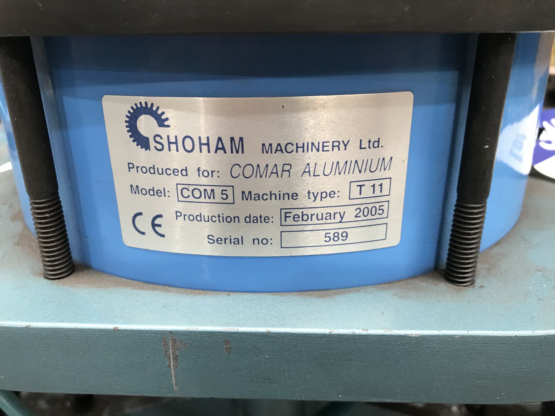 Shoham Pneumatic Punch Tool, Model COM5 Type T11, serial no. 589, year of manufacture 2005Please - Image 2 of 2