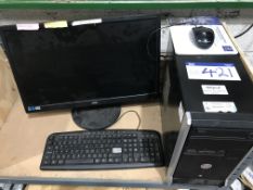 Unbranded Personal Computer (hard disk formatted), with AOC Flat Screen Monitor, keyboard and mouse