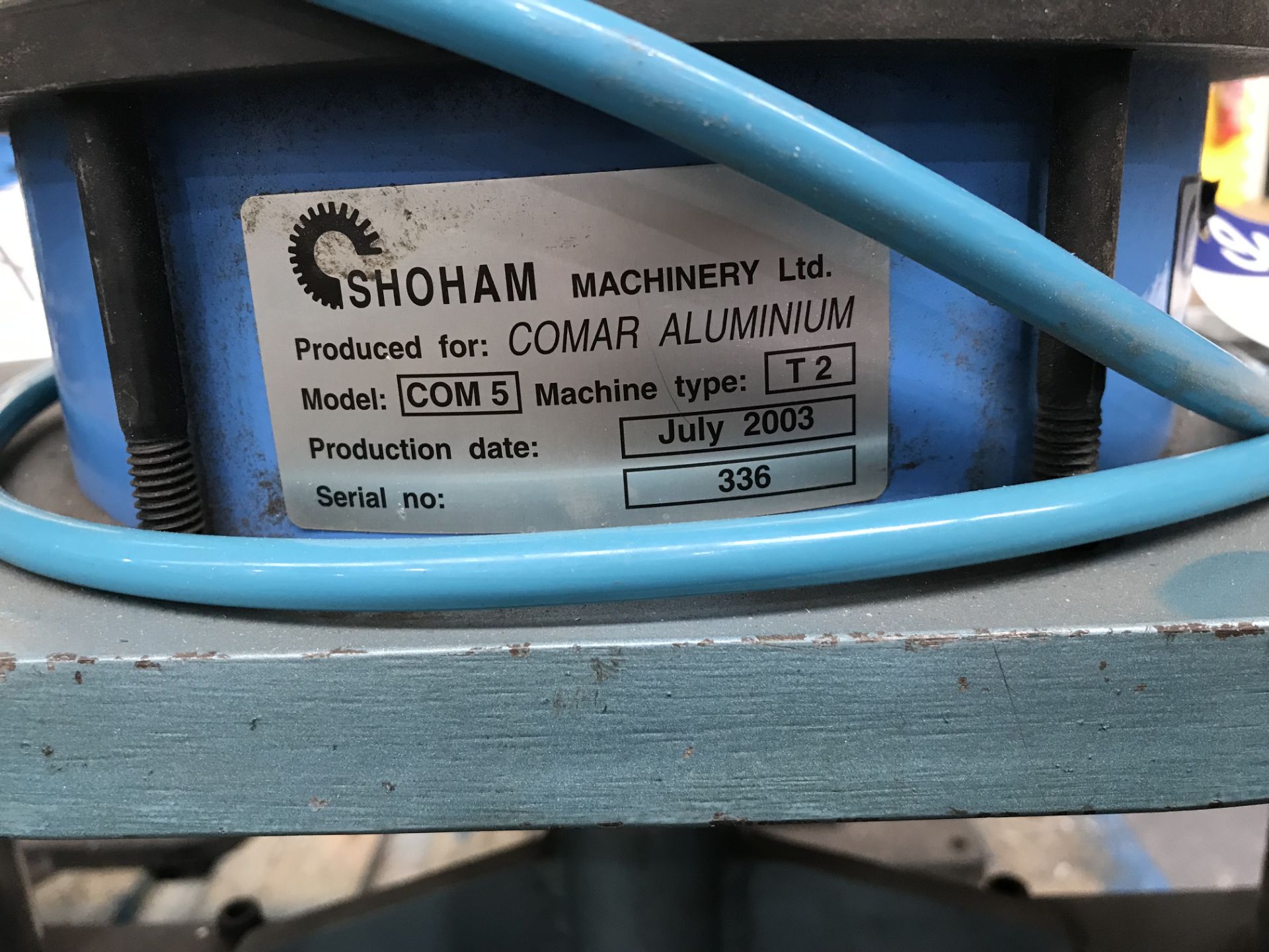 Shoham Pneumatic Punch Tool, Model COM5 Type T2, serial no. 336, year of manufacture 2003Please read - Image 2 of 2