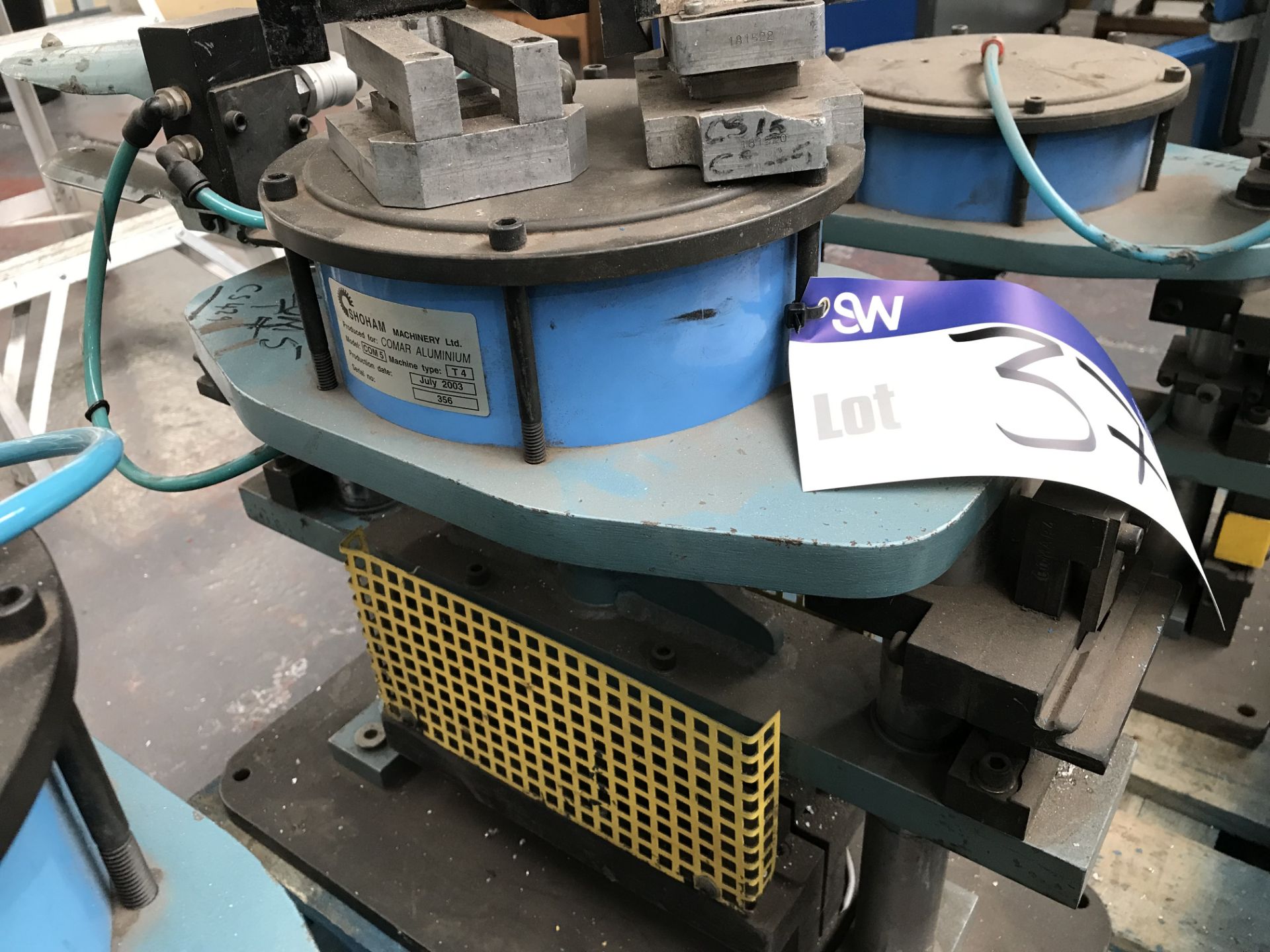 Shoham Pneumatic Punch Tool, Model COM5 Type T4, serial no. 356, year of manufacture 2003Please read