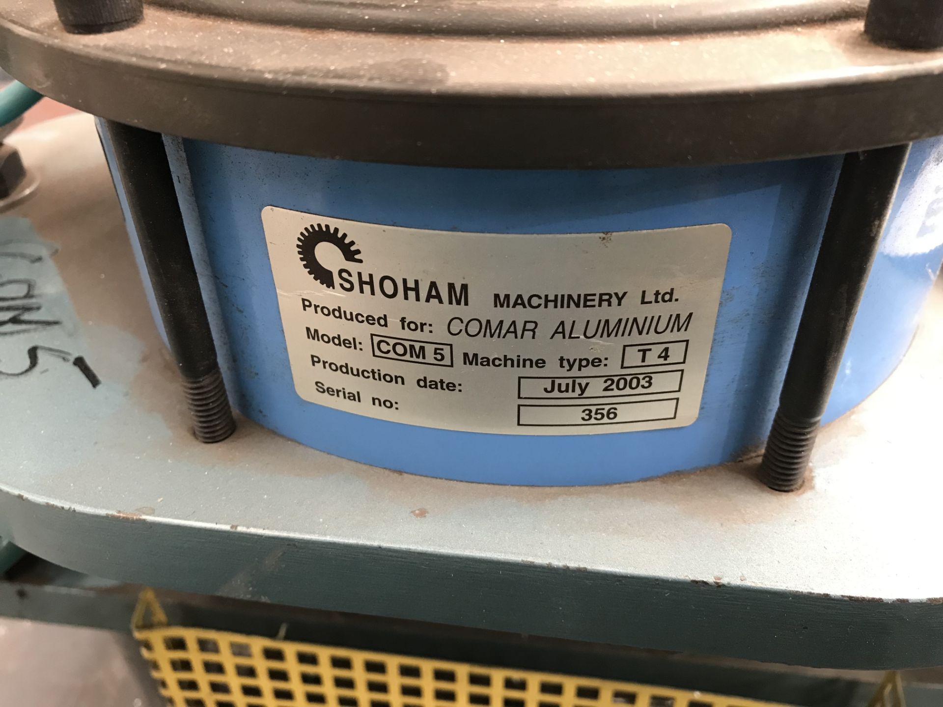 Shoham Pneumatic Punch Tool, Model COM5 Type T4, serial no. 356, year of manufacture 2003Please read - Image 2 of 2