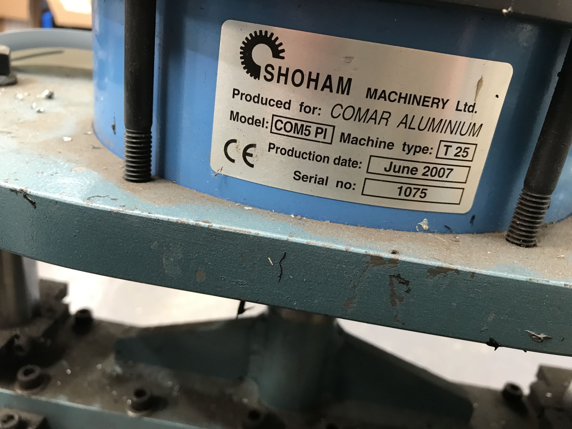 Shoham Pneumatic Punch Tool, Model COM5 PI Type T25, serial no. 1075, year of manufacture 2007Please - Image 2 of 2