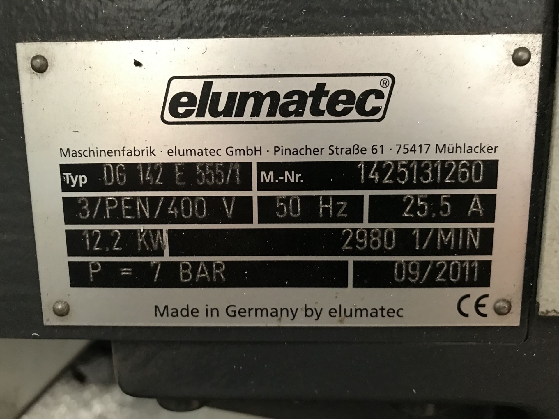 Elumatec DG142 E 555/1 TWIN MITRE SAW, machine no. 1425131260, year of manufacture 2011 (Please - Image 4 of 4