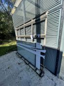 Van Glass Rack, with glass contents, approx. 2.45m x 2.05mPlease read the following important