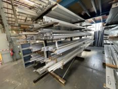 Double Sided Cantilever Framed Stock Rack, 5.6m long x 2.3m high (contents excluded)Please read