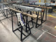 Four Steel Framed Trestles, up to approx. 1.65m widePlease read the following important notes:- ***