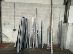 Assorted Lengths of Aluminium Glazing Profile, as set out against wallPlease read the following