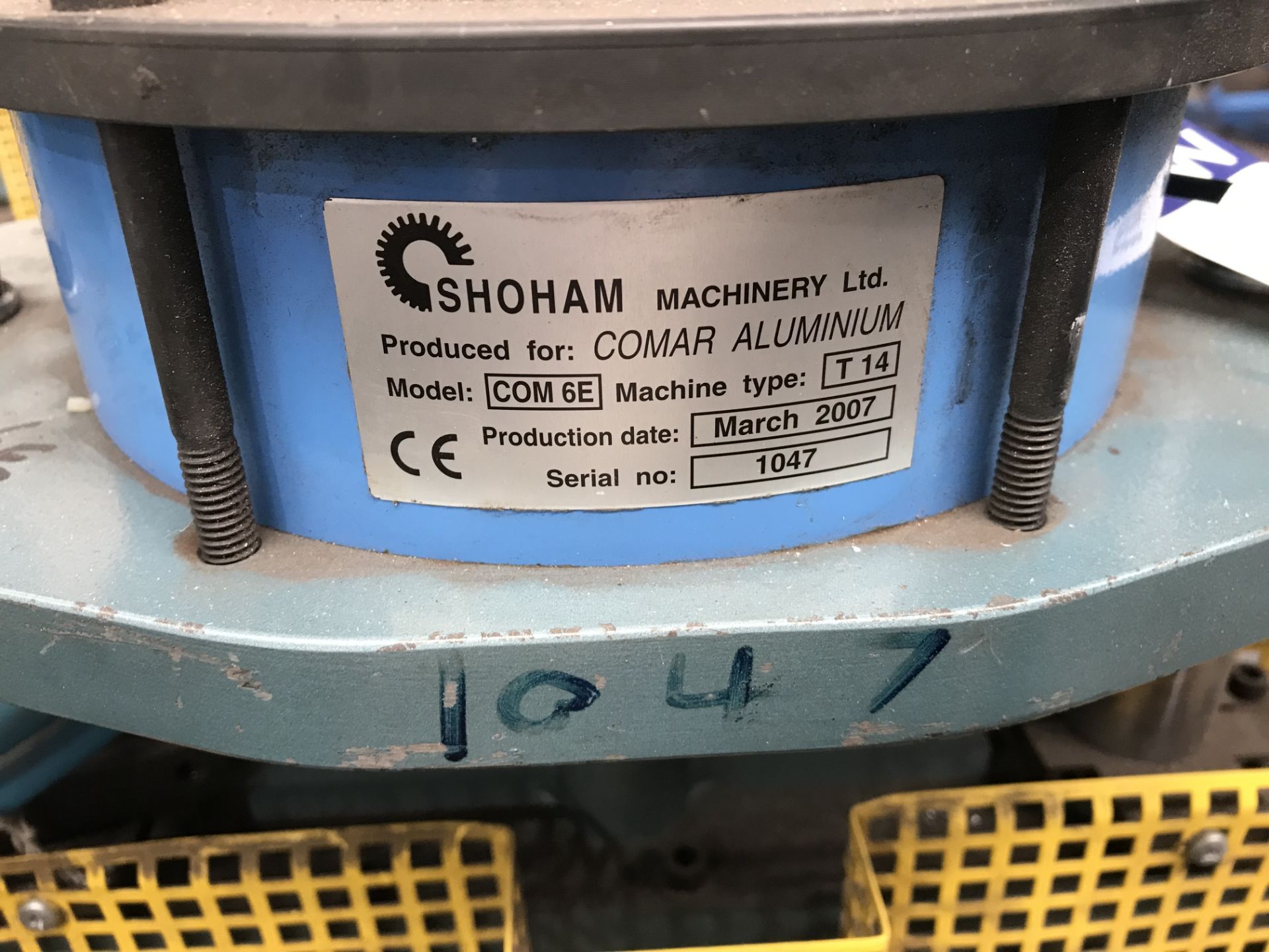 Shoham Pneumatic Punch Tool, Model COM6E Type T14, serial no. 1047, year of manufacture 2007Please - Image 2 of 2