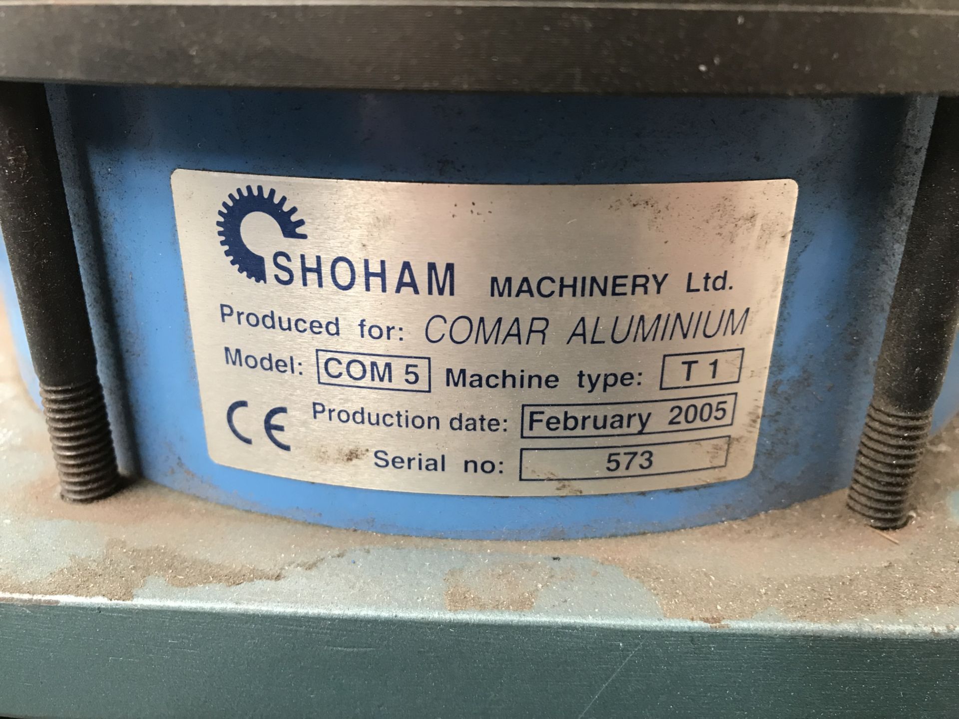 Shoham Pneumatic Punch Tool, Model COM5 Type T1, serial no. 573, year of manufacture 2005Please read - Image 2 of 2