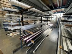 Double Sided Cantilever Framed Stock Rack, 5.6m long x 2.3m high (contents excluded)Please read