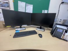 Asus Personal Computer (hard disk formatted), with two Acer flat screen monitors, keyboard and
