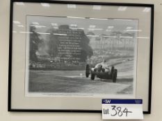 Framed Picture (from Hitler’s Grand Prix in England, Donnington 1937/ 1938 by Christopher Hilton)