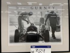 Framed Picture (Dan Gurney – At Mexico City 1964 Gurney Squirts Fuel in the Injector Stacks of his