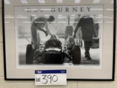 Framed Picture (Dan Gurney – At Mexico City 1964 Gurney Squirts Fuel in the Injector Stacks of his