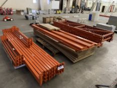 PALLET RACKING, as set out, comprising five uprights, each approx. 2.57m high x 900mm; approx. 16