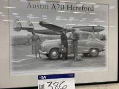 Framed Picture (1950 A70 Hereford scene alongside BOC Lockheed constellation)Please read the