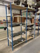 Two Bay Multi-Tier Steel Rack, approx. 1.95m x 460mm x 2.14m high (reserve removal until contents