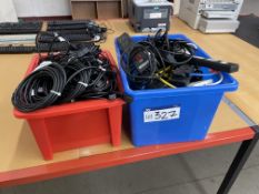 Assorted Cables & Extensions, in two plastic boxesPlease read the following important notes:- ***