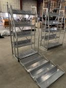 Five Tier Steel Rack, approx. 900mm wide, with four spare shelvesPlease read the following important